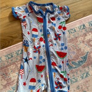 Little Sleepies Red White and Berry Shorties